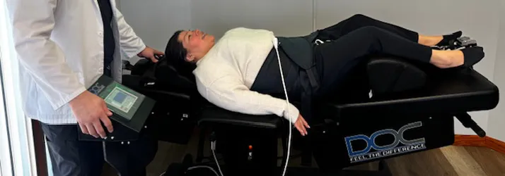 Chiropractor Schererville IN Miguel Esquinca Spinal Decompression Patient